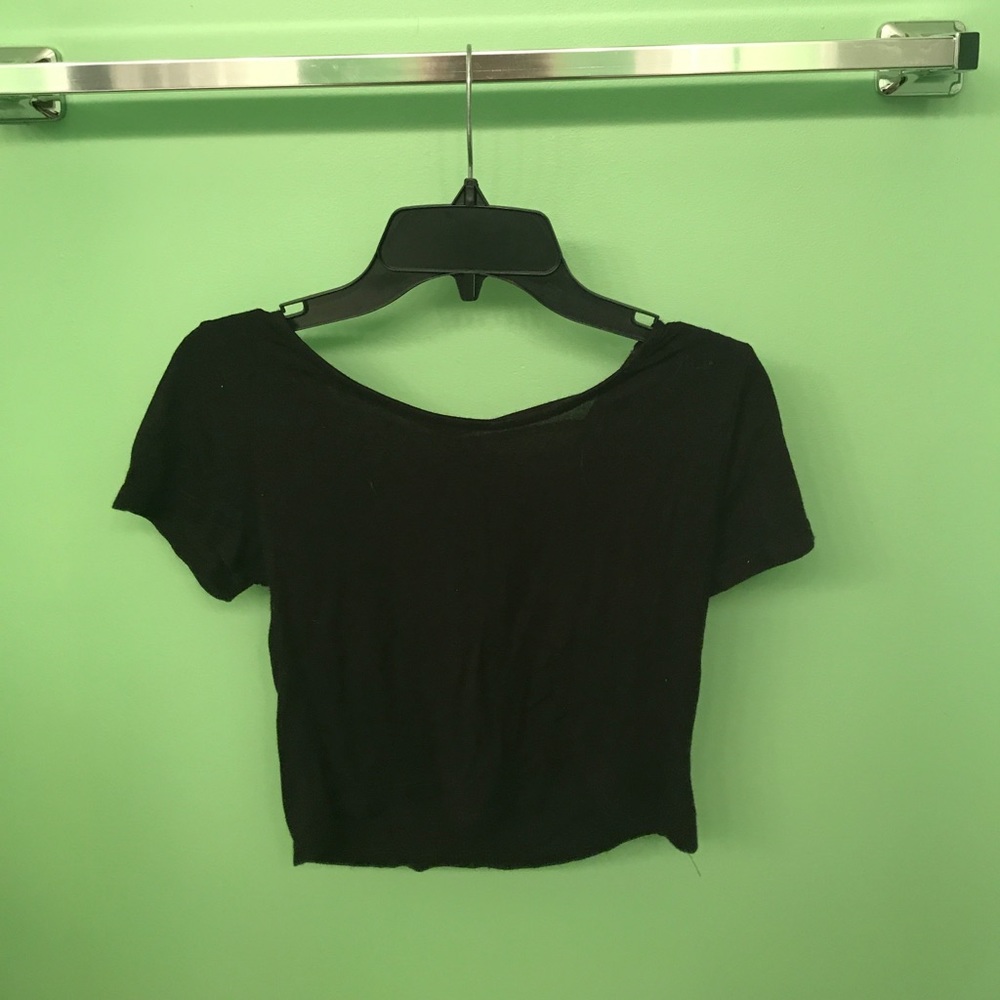 Black Strappy Crop Top